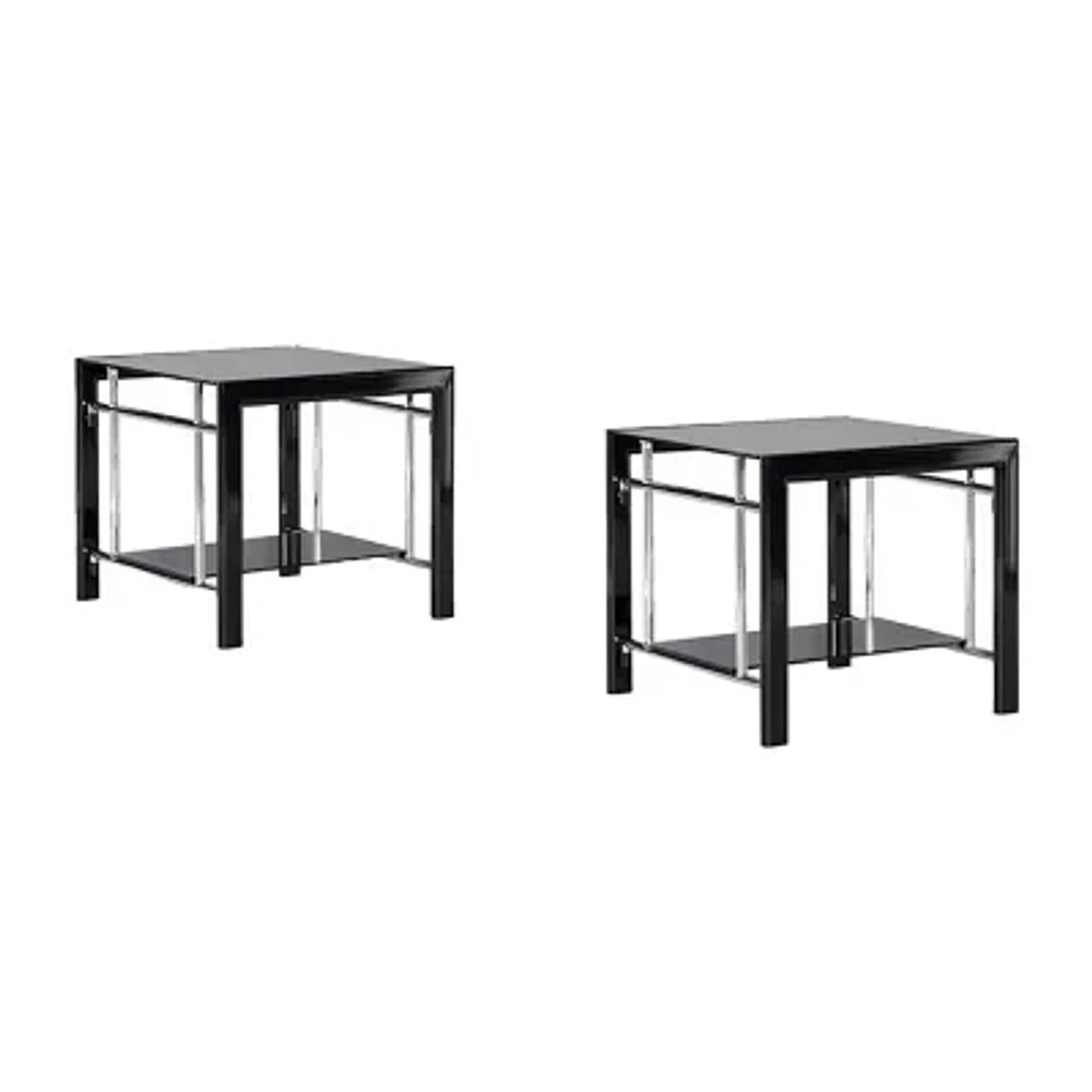Lambert Living Room Collection 2-pc. Glass End Table