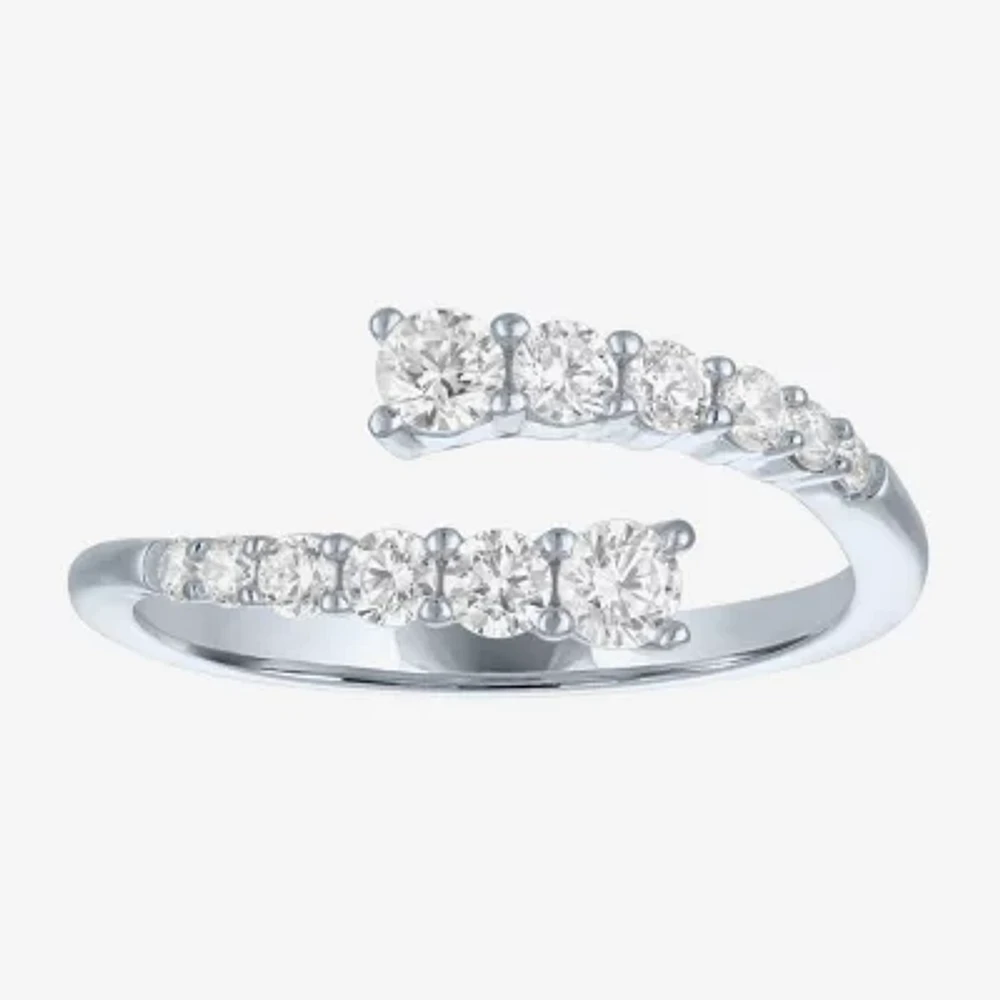 Diamond Addiction (G-H, I1-I2) Womens 8MM 1/3 CT. T.W. Lab Grown White 10K Gold Bypass Band