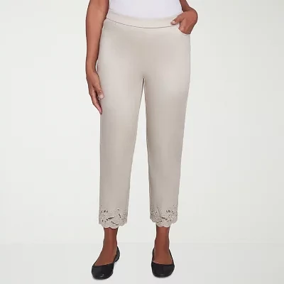 Alfred Dunner Coming Up Roses Womens Straight Fit Ankle Pant