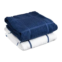 T-Fal Solid & Check Parquet 2-pc. Kitchen Towel Set