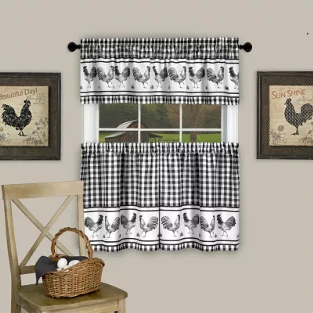 Achim Barnyard 3-pc. Rod Pocket Window Tier
