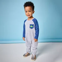 Okie Dokie Baby Boys Round Neck Long Sleeve Jumpsuit