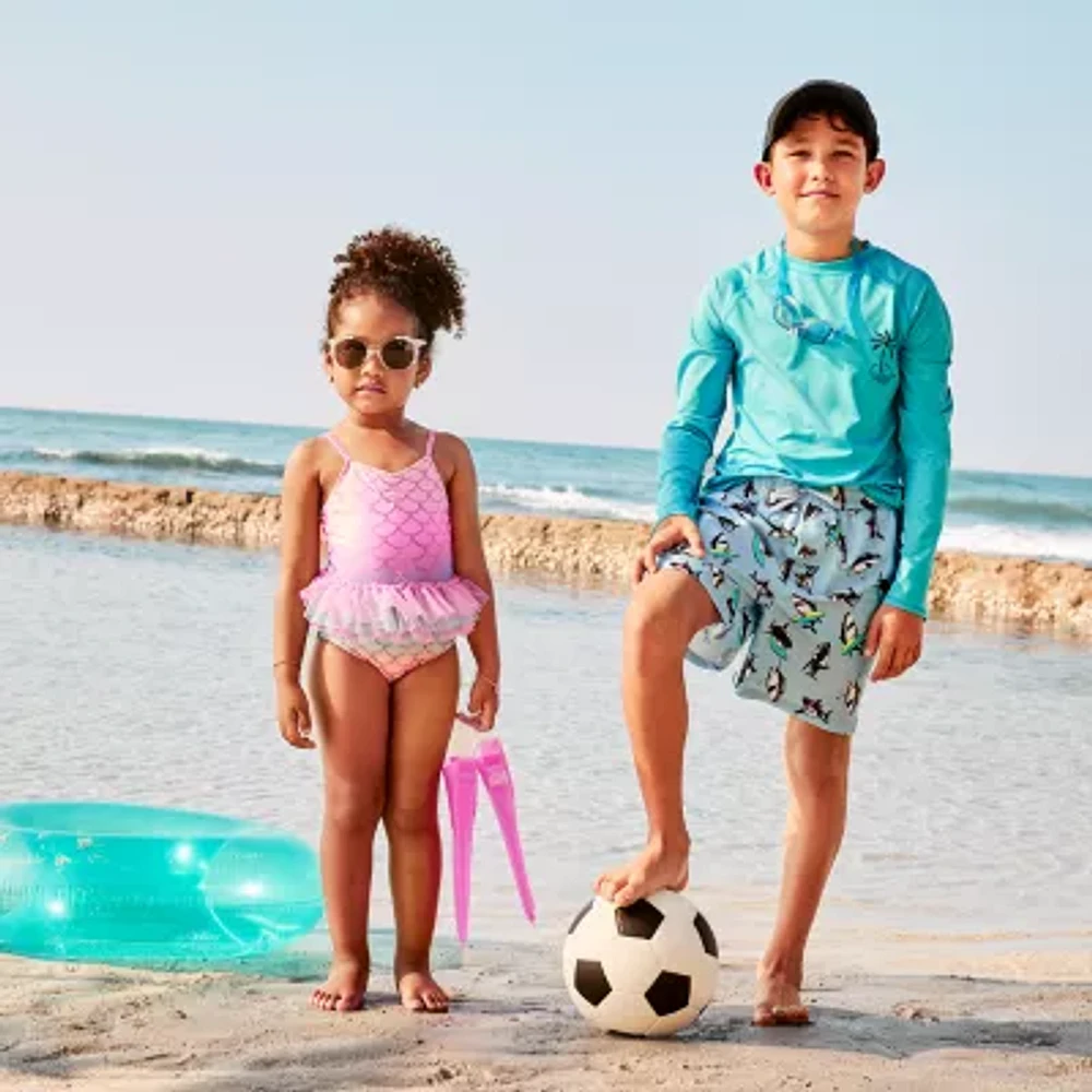 Okie Dokie Mermaid Toddler Girls One Piece Swimsuit