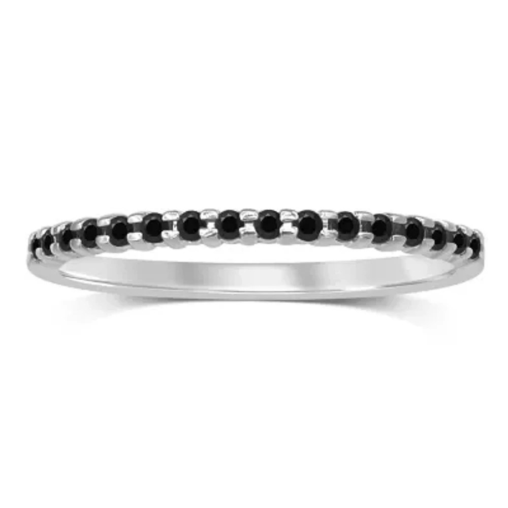 Womens 1/7 CT. T.W. Genuine Black Diamond 10K Gold Band