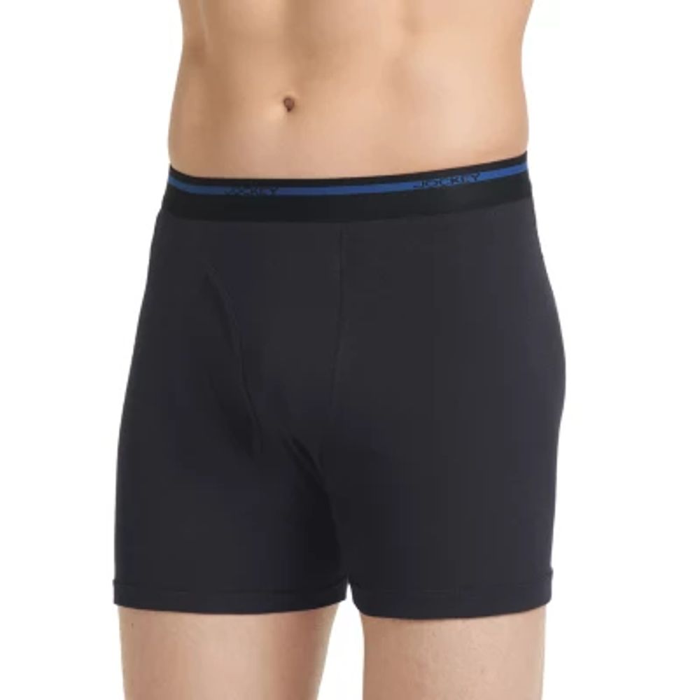Jockey Classics Cotton Full-Rise Mens 3 Pack Boxer Briefs 9977