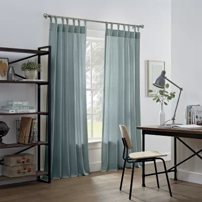 Linden Street Naturals 3-Ways To Hang Rod Pocket Back Tab Light-Filtering Single Curtain Panel