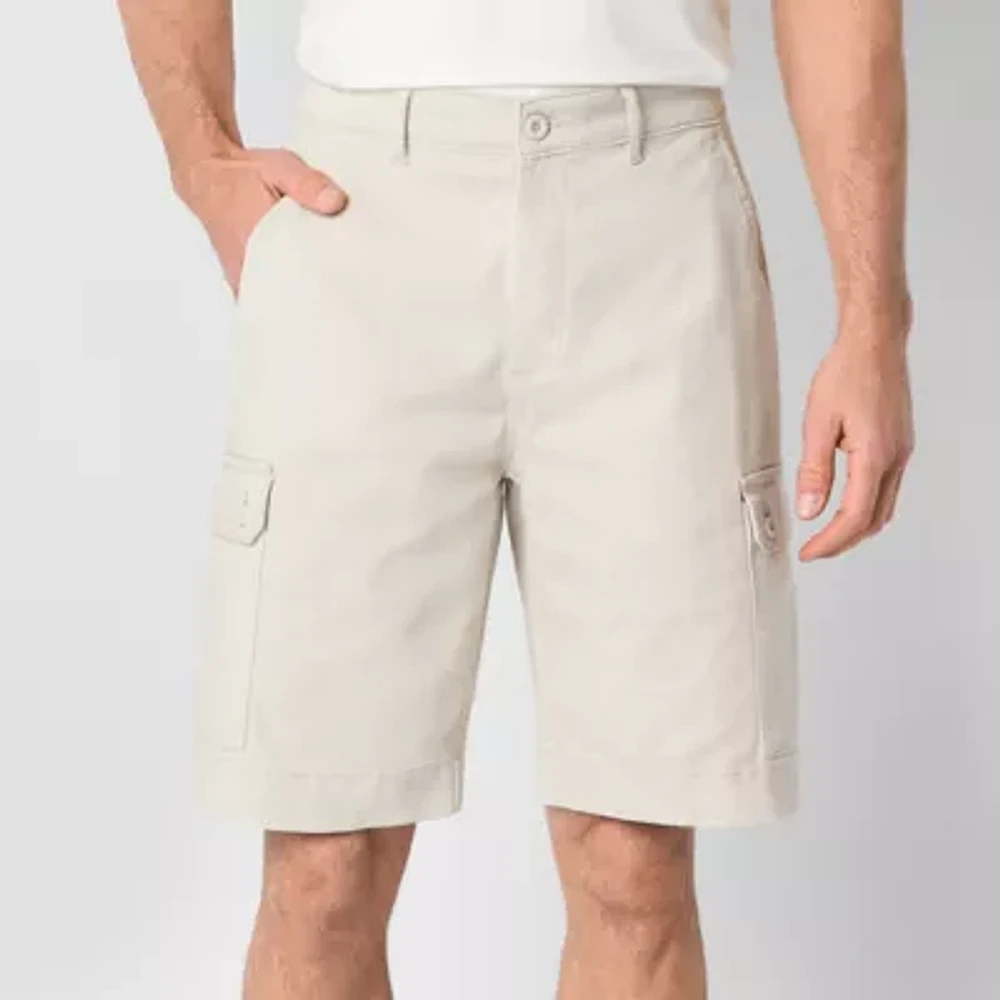 St. John's Bay Mens 10" Mid Rise Stretch Fabric Cargo Short
