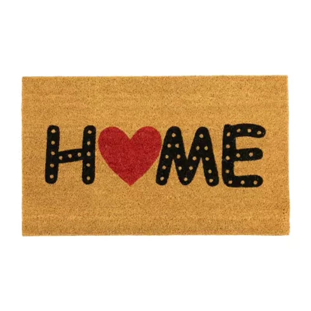 Northlight Home Heart Outdoor Rectangular Doormat