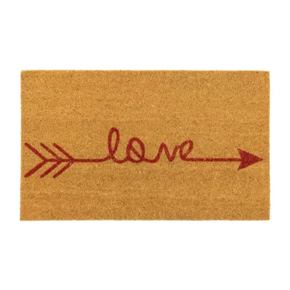 Northlight Love Arrow Outdoor Rectangular Doormat