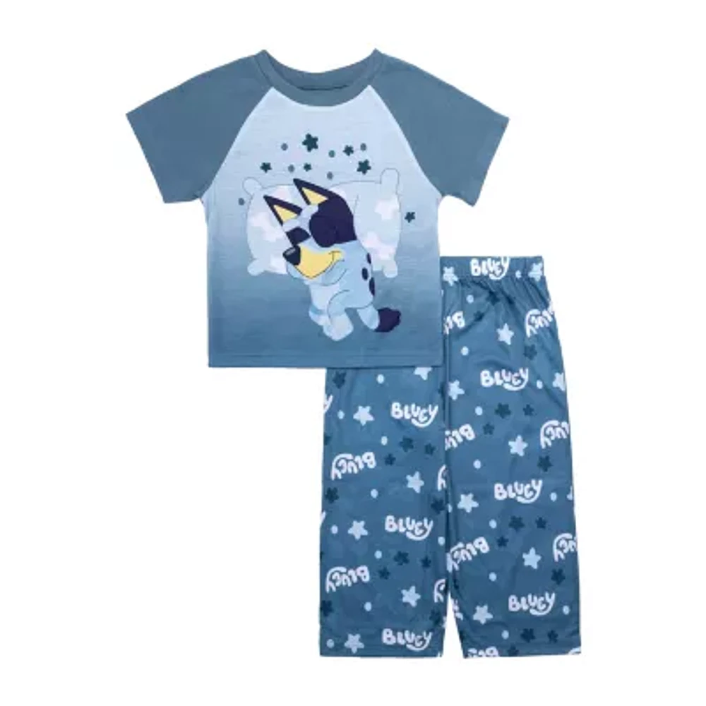 Toddler Boys Bluey Crew Neck Short Sleeve 2-pc. Pajama Sets