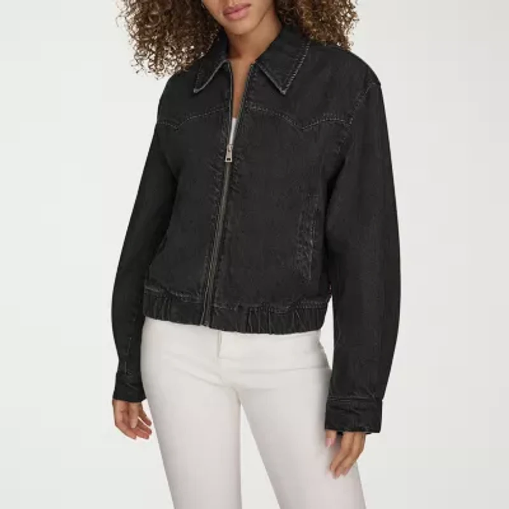 Levi's® Denim Wind Resistant Midweight Womens Bomber Jacket