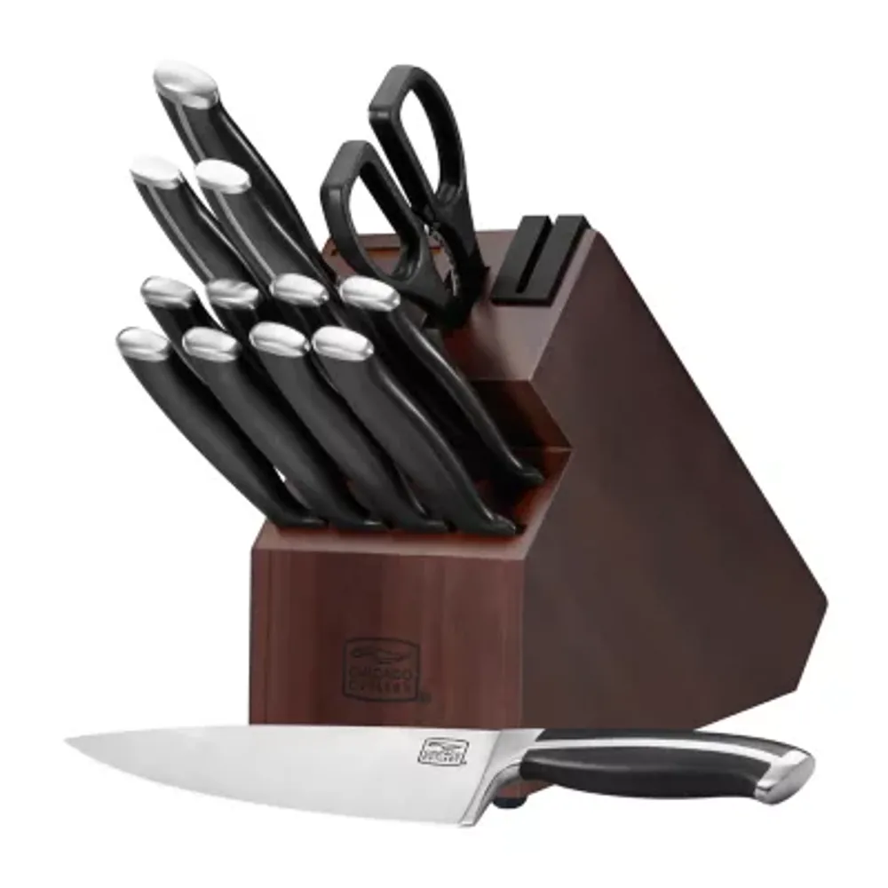 Chicago Cutlery Burling Integrated Steel Handle 14-pc Block Set