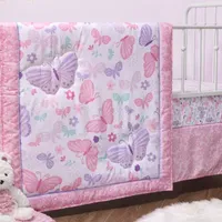 The Peanutshell Butterfly Song 3-pc. Crib Bedding Set