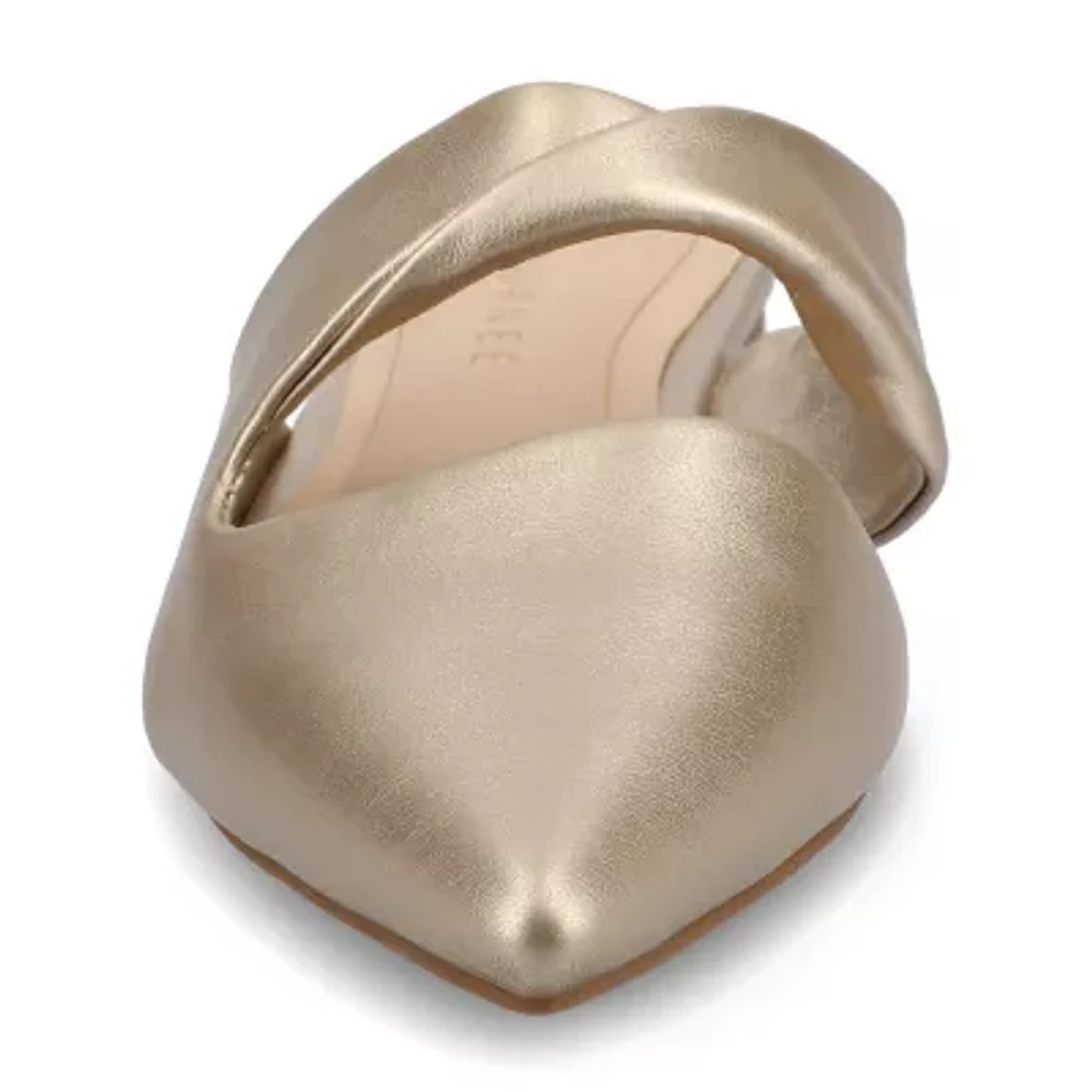 Journee Collection Enniss Womens Pointed Closed Toe Mules