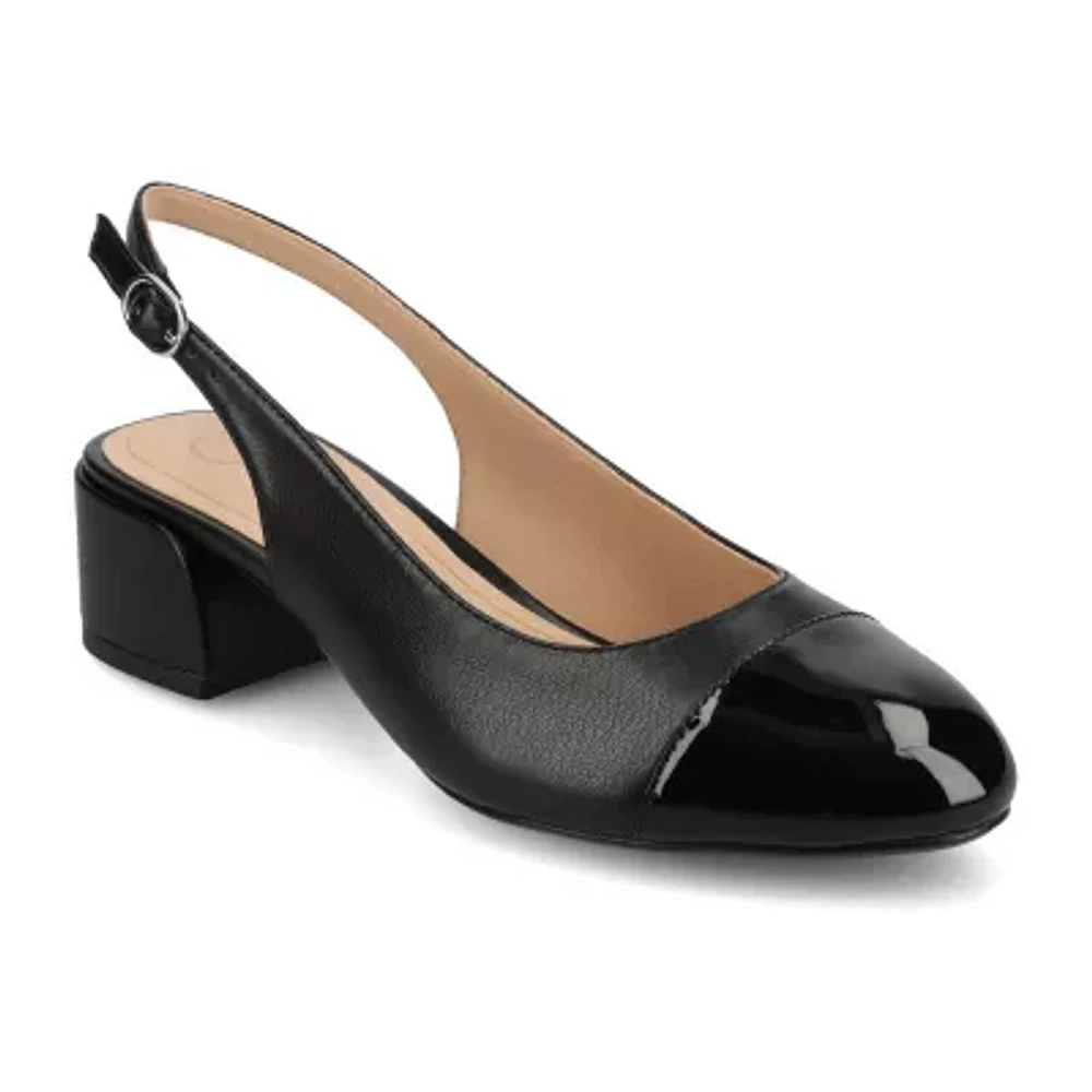 Journee Collection Sammie Womens Cap Closed Toe Flat Heel Pumps