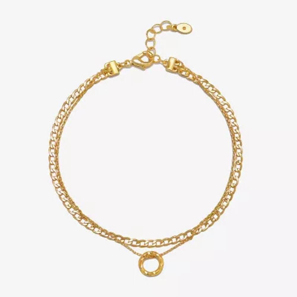Bijoux Bar Delicates Womens 9 Inch Solid Link Ankle Bracelet