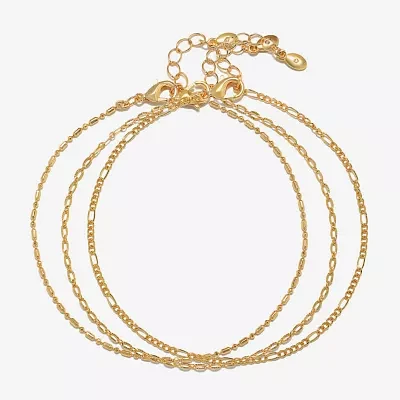 Bijoux Bar Delicates Womens 9 Inch Solid Link Ankle Bracelet