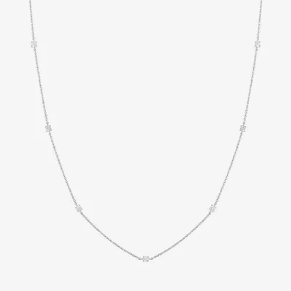 Diamond Addiction (G-H / I1-I2) Womens 1/3 CT. T.W. Lab Grown White 10K Gold Round 16 Inch Pendant Necklace