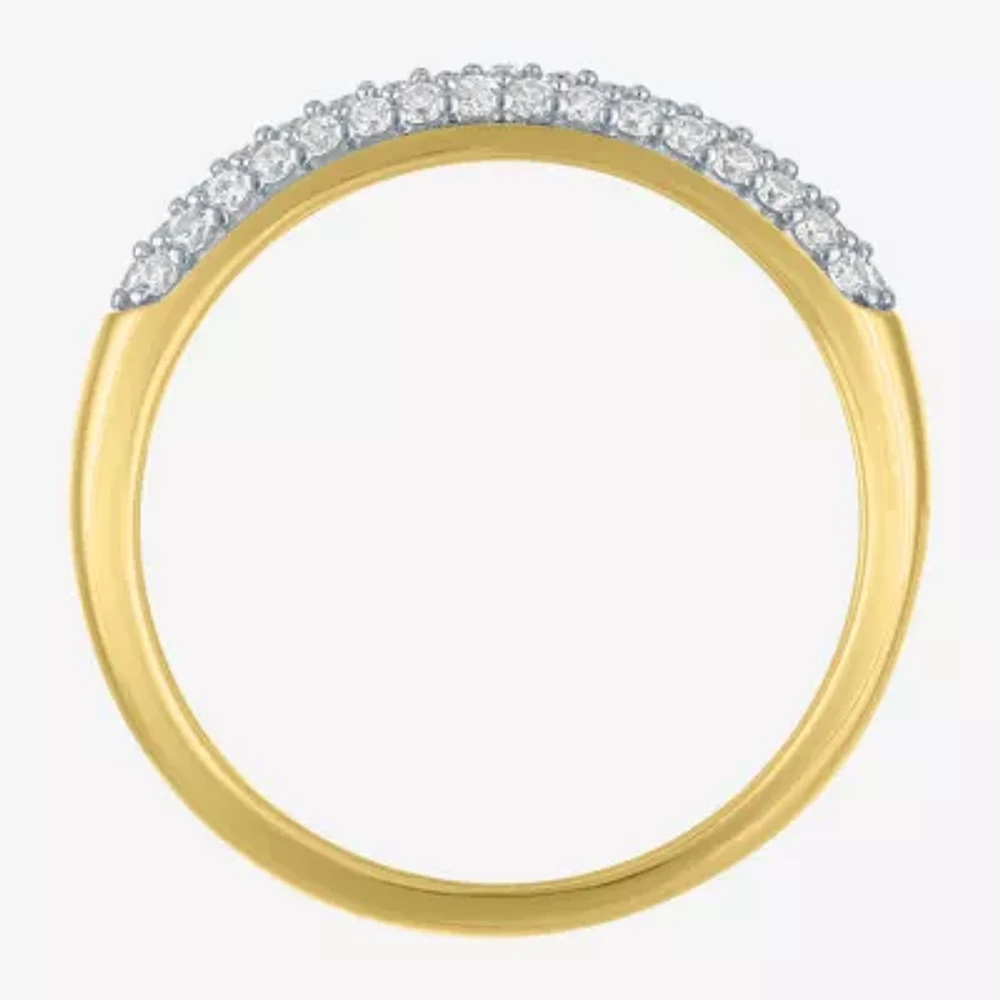 Diamond Addiction (G-H, I1-I2) Womens 5.5MM 1/3 CT. T.W. Lab Grown White 10K Gold Band