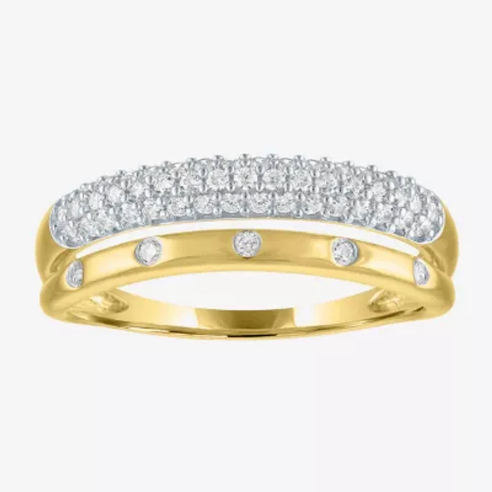 Diamond Addiction (G-H, I1-I2) Womens 5.5MM 1/3 CT. T.W. Lab Grown White 10K Gold Band