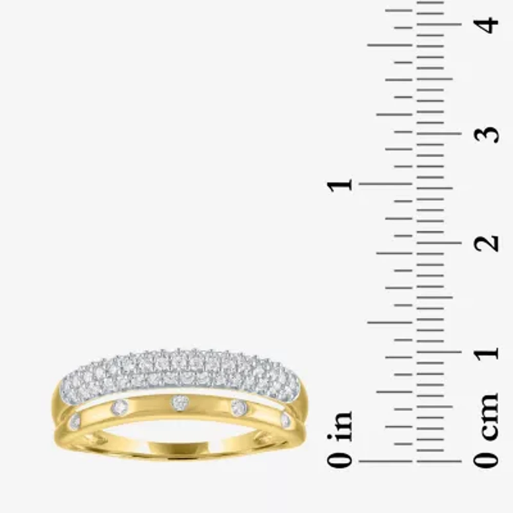 Diamond Addiction (G-H, I1-I2) Womens 5.5MM 1/3 CT. T.W. Lab Grown White 10K Gold Band