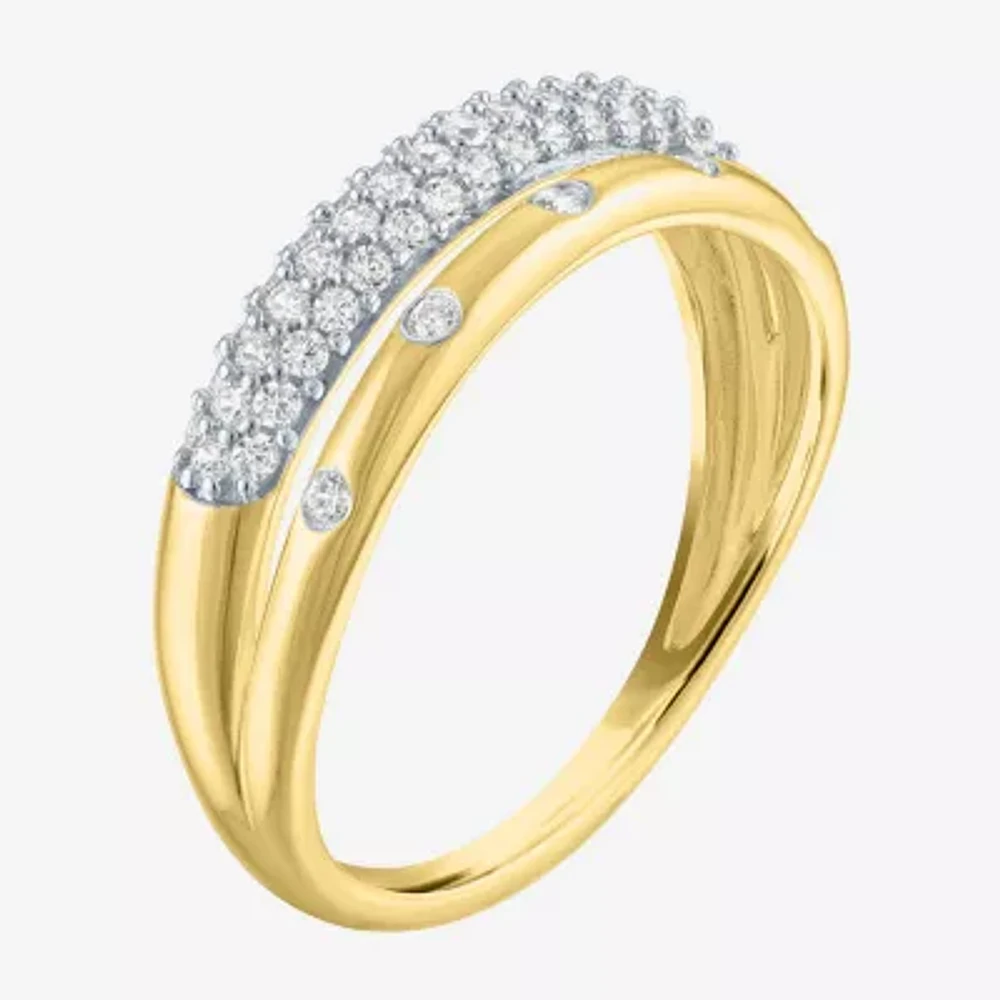 Diamond Addiction (G-H, I1-I2) Womens 5.5MM 1/3 CT. T.W. Lab Grown White 10K Gold Band