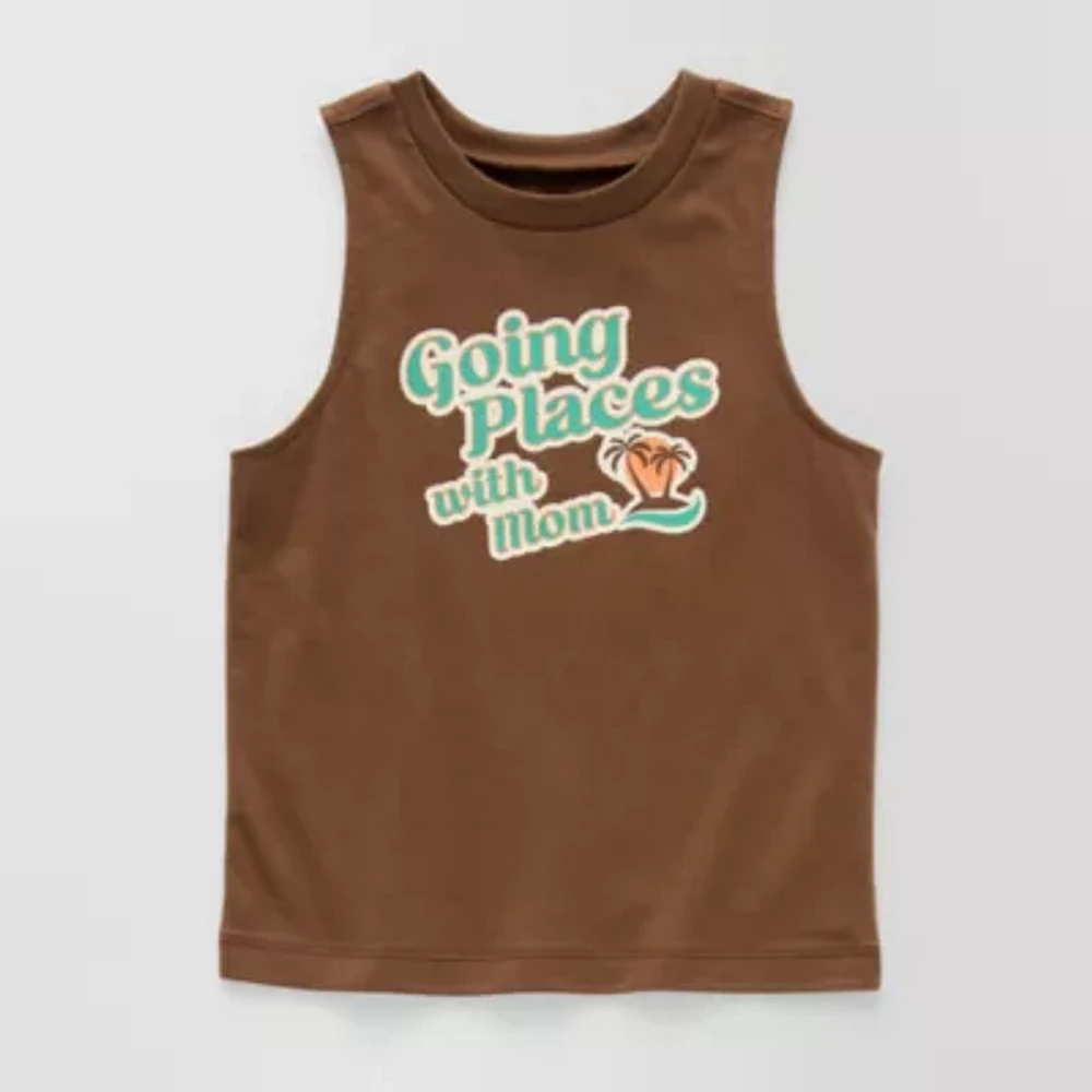 Okie Dokie Toddler & Little Boys Crew Neck Sleeveless Tank Top