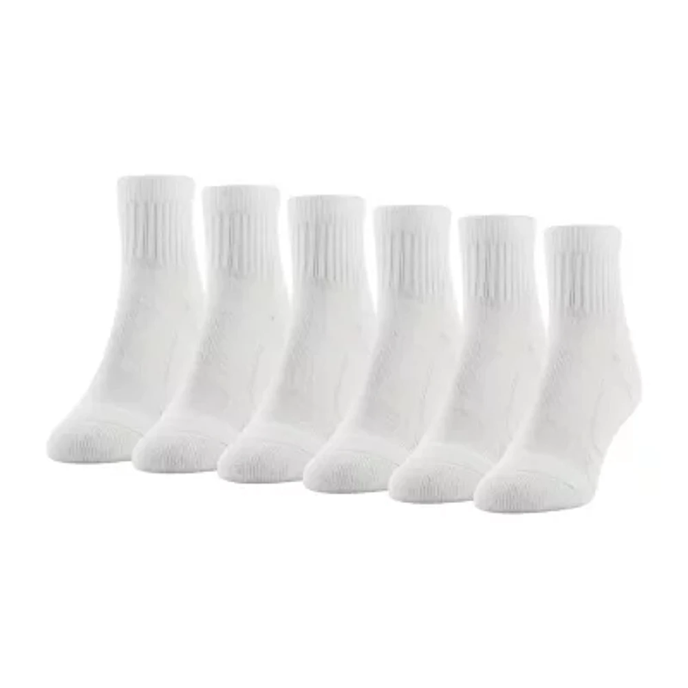 Gold Toe Sport Cushion Womens Multi-Pack 6 Pair Quarter Ankle Socks