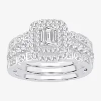 Signature By Modern Bride Womens 1 CT. T.W. Natural White Diamond 14K Gold Bridal Set