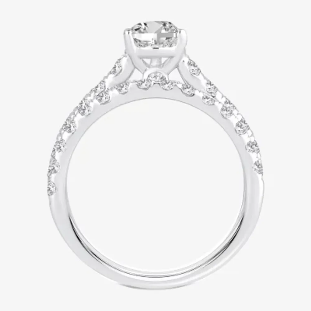 (H-I / SI1-SI2) Signature By Modern Bride Womens 2 CT. T.W. Lab Grown White Diamond 14K Gold Pear Bridal Set