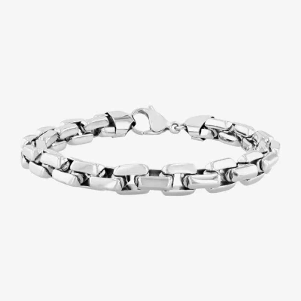 Mens Stainless Steel 9 Inch Link Bracelet