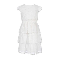 Speechless Big Kid Girls Short Sleeve Ruffled A-Line Dress