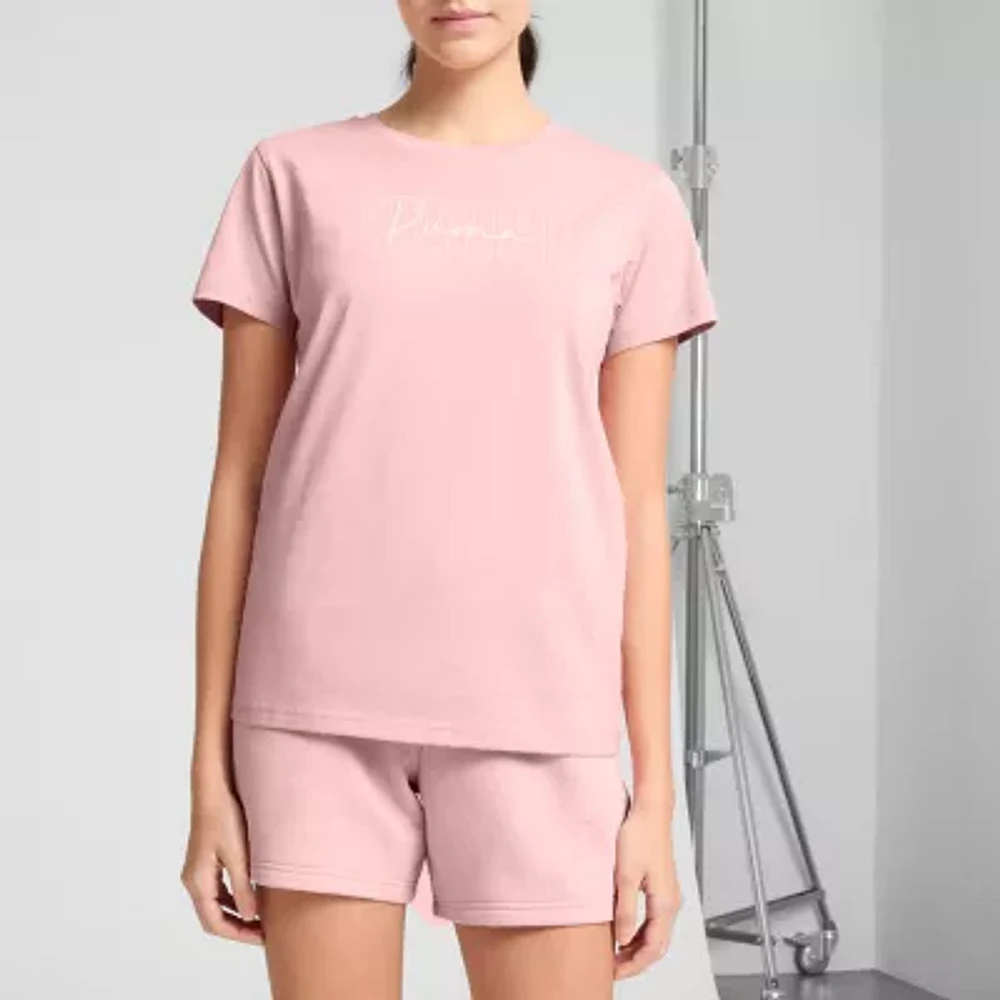 PUMA Womens Crew Neck Short Sleeve Active T-Shirt