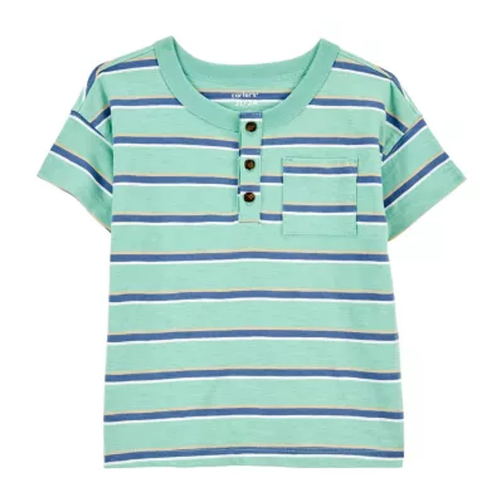 Carter's Toddler Boys Short Sleeve Regular Fit Henley Shirt