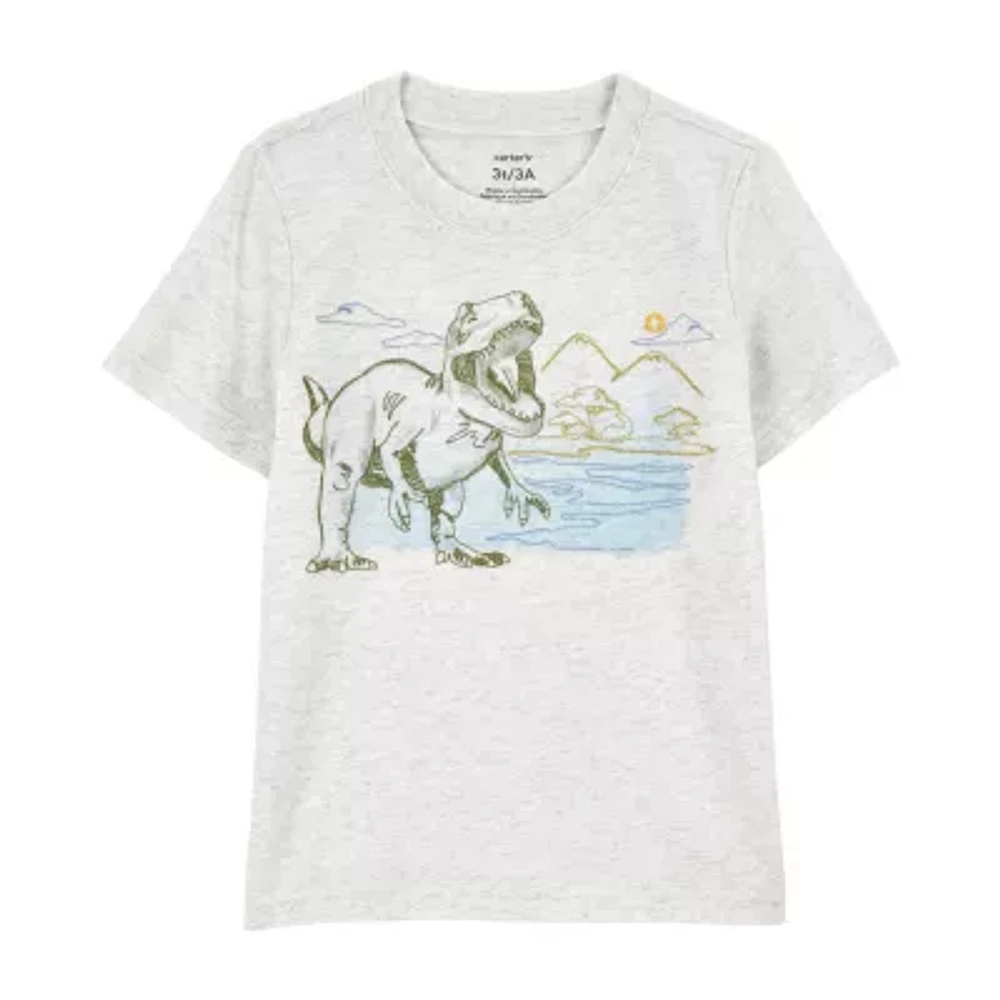 Carter's Toddler Boys Crew Neck Short Sleeve Regular Fit Graphic T-Shirt