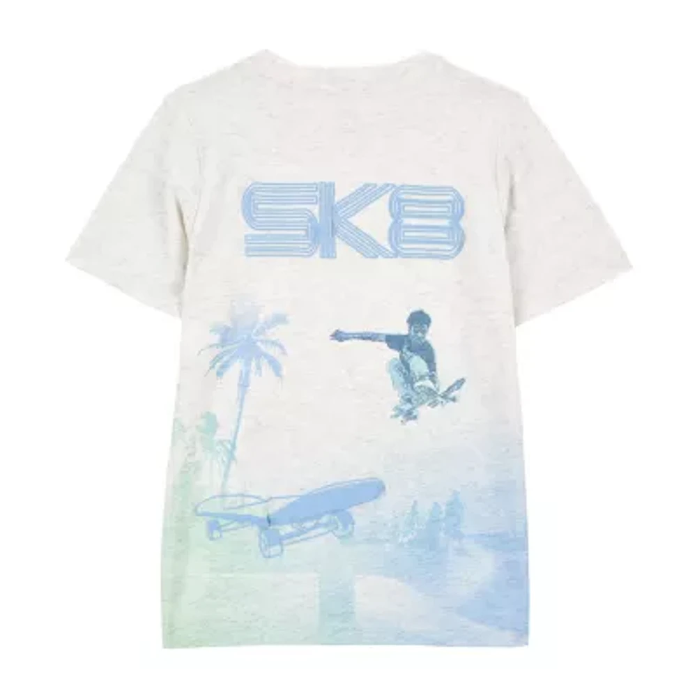 Carter's Little & Big Kid Boys Crew Neck Short Sleeve Regular Fit Graphic T-Shirt