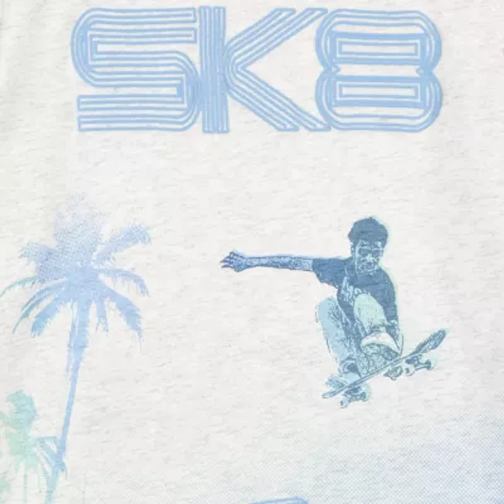 Carter's Little & Big Kid Boys Crew Neck Short Sleeve Regular Fit Graphic T-Shirt