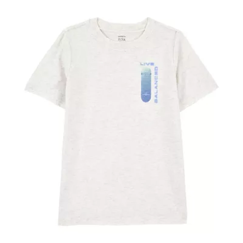 Carter's Little & Big Kid Boys Crew Neck Short Sleeve Regular Fit Graphic T-Shirt