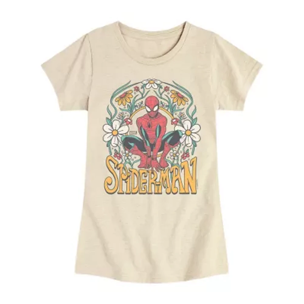 Disney Collection Little & Big Kid Girls Crew Neck Short Sleeve Guardians of the Galaxy Graphic T-Shirt