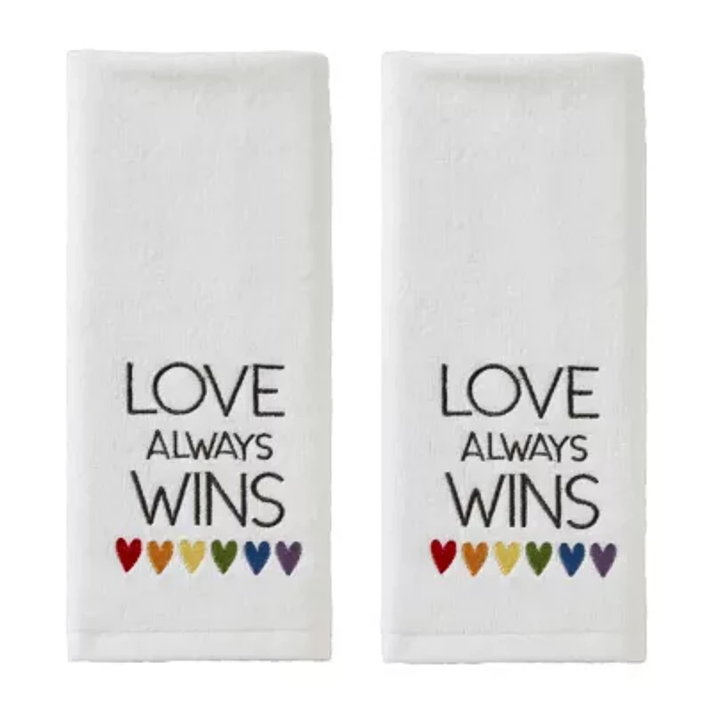 Saturday Knight Love Always Wins 2-pc. Hand Towel