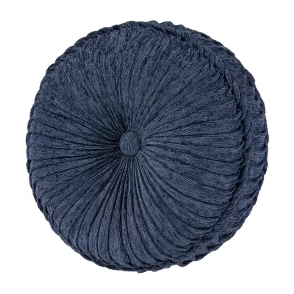 Queen Street Wallace Blue Round Throw Pillow