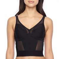 Dominique Womens Extra Firm Support Bustier Wireless Long Line Bra 8346