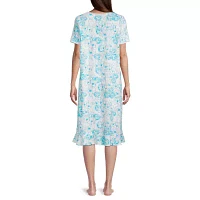 Adonna Womens Square Neck Short Sleeve Nightgown