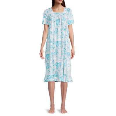 Adonna Womens Square Neck Short Sleeve Nightgown