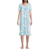 Adonna Womens Square Neck Short Sleeve Nightgown