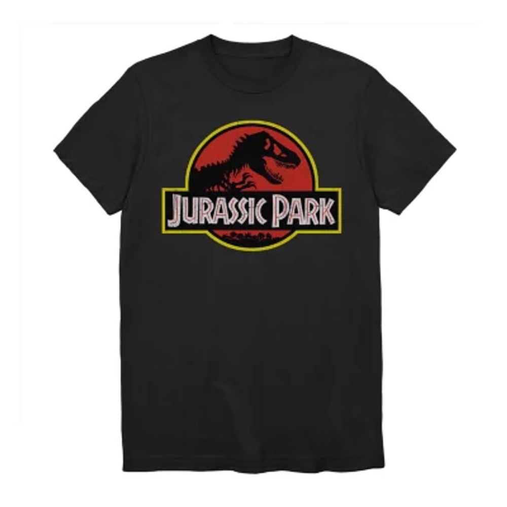 Jurassic Park Mens Crew Neck Short Sleeve Regular Fit World Graphic T-Shirt