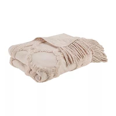 Madison Park Hannah Cotton Chenille Washable Lightweight Throw