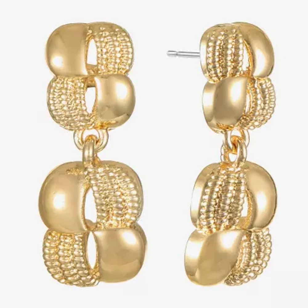 Monet Jewelry Gold Tone Womens Hypoallergenic Drop Earrings