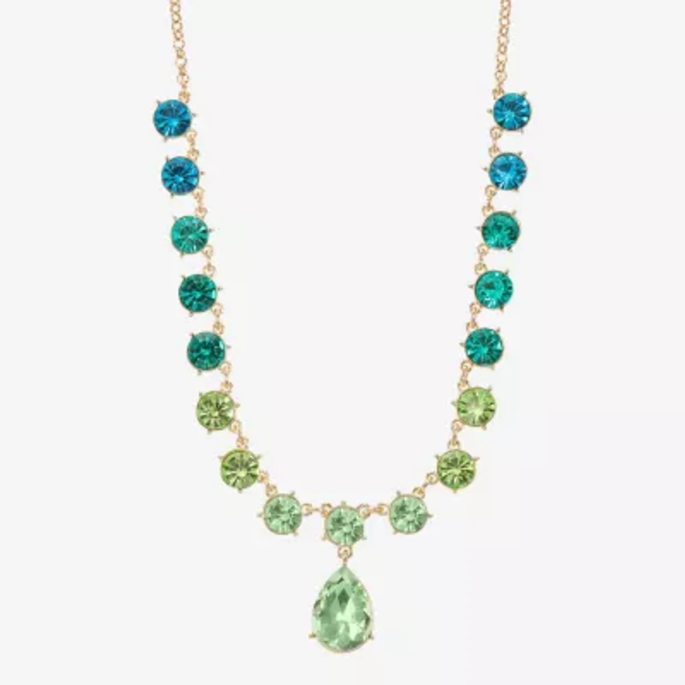 Monet Jewelry Ombre Womens Glass Round 17 Inch Pendant Necklaces
