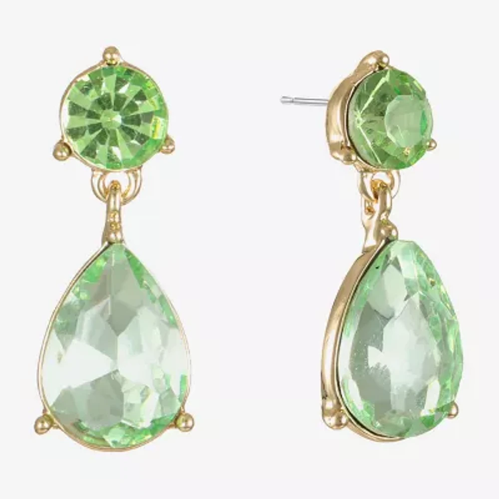 Monet Jewelry Ombre Womens Glass Round Hypoallergenic Drop Earrings